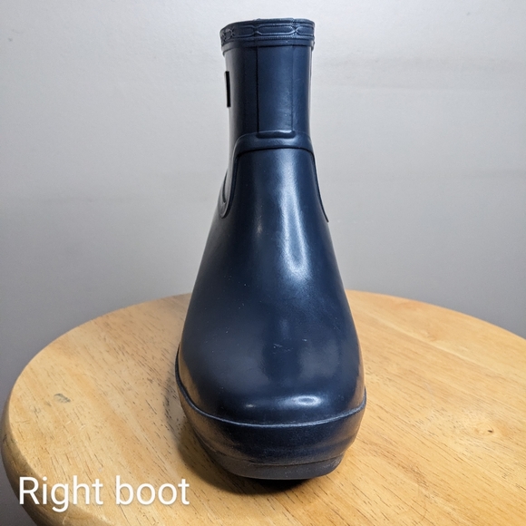 ✨20%off✨Hunter women's Rain Boots Wedge Aston Gloss Blue size 7 outdoor rain - Picture 4 of 15